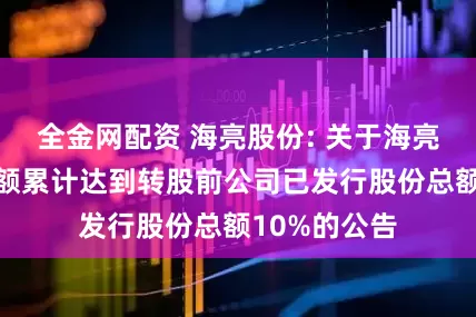 全金网配资 海亮股份: 关于海亮转债转股数额累计达到转股前公司已发行股份总额10%的公告