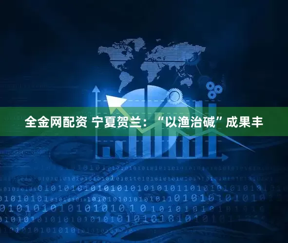 全金网配资 宁夏贺兰：“以渔治碱”成果丰